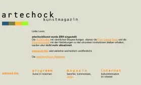 www.artechock.de/kunst Screenshot