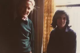 Hans Jrgen Syberberg (l.) und Susan Sontag (r.)