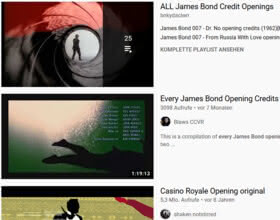 Youtube Bond Credits